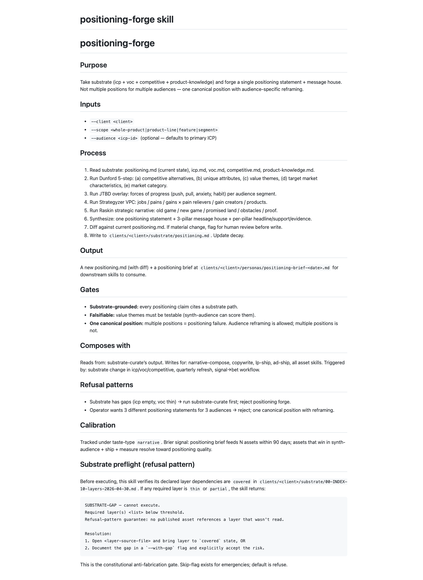 Substrate — skill view